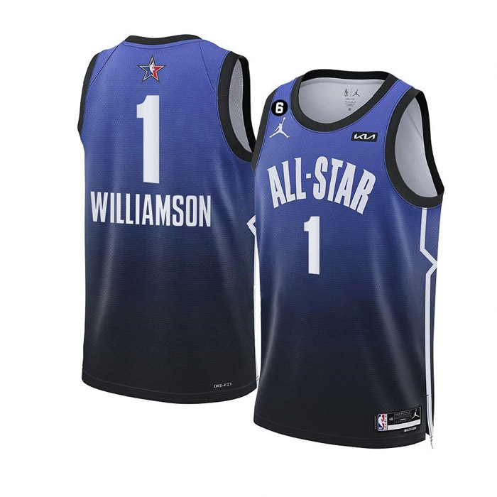 Men's Zion Williamson 2023 NBA All-Star Blue Stitched Jersey New ...
