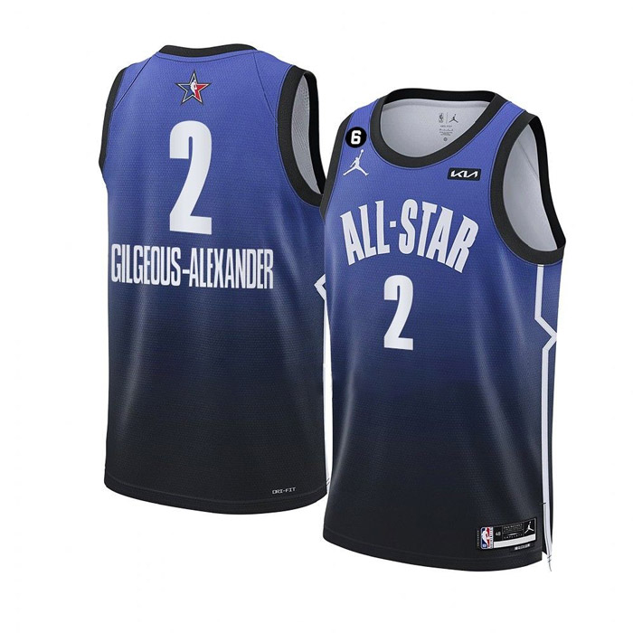 Men's Shai Gilgeous-Alexander 2023 NBA All-Star Blue Stitched Jersey ...